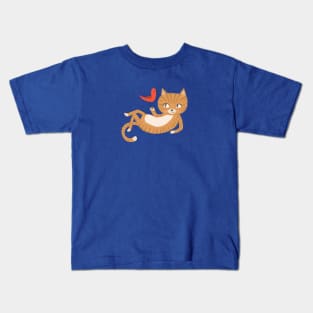 Cat and Bird Kids T-Shirt